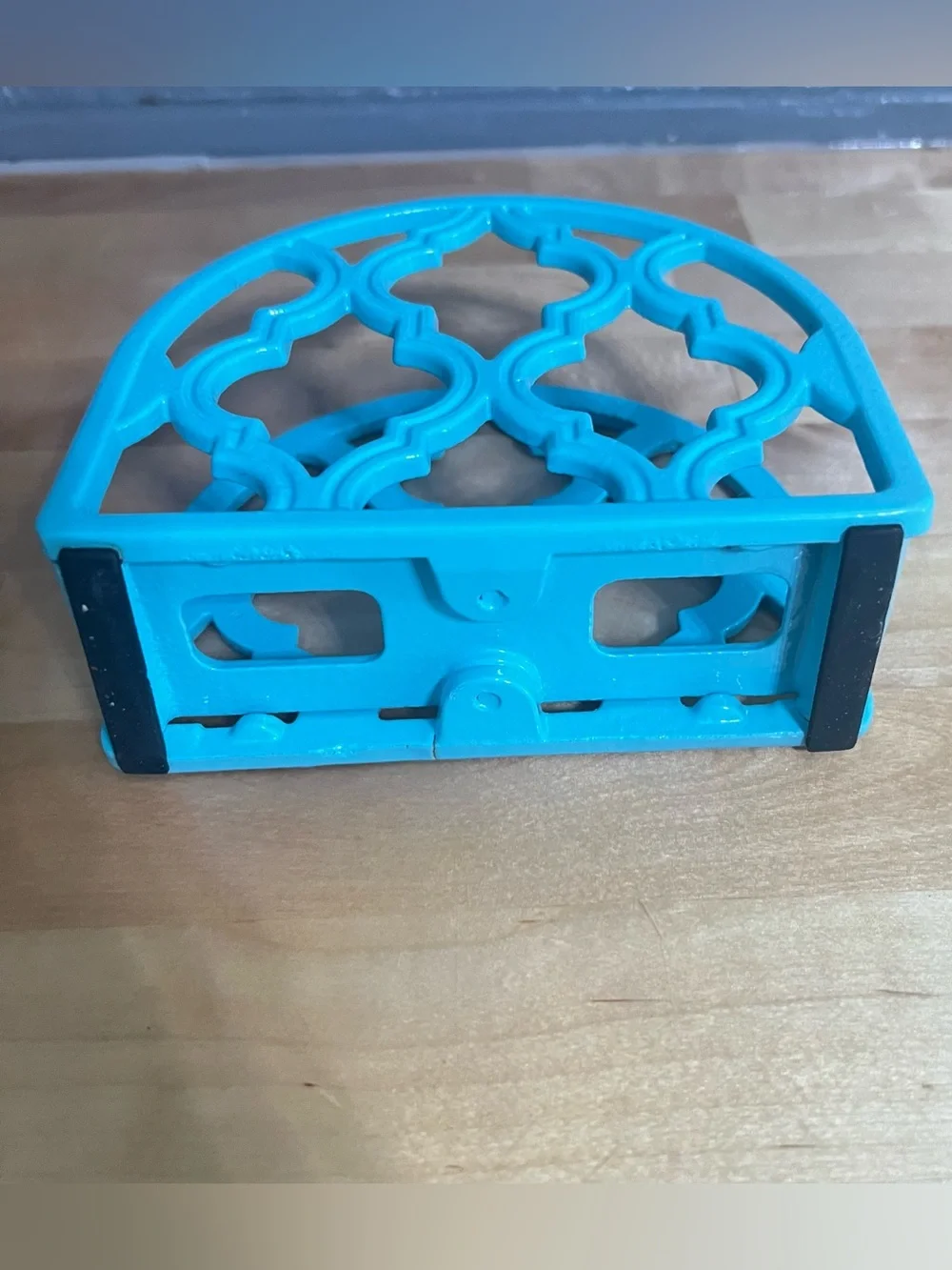Blue Donuts Cast Iron Classic Napkin Holder-Aqua Blue